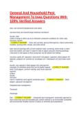 General And Household Pest Management 7a Iowa Questions With 100&percnt; Verified Answers