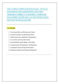 TDCJ CORE COMPETENCIES EXAM - ACTUAL  EXAM PRACTICE QUESTIONS AND 100&percnt;  VERIFIED CORRECT ANSWERS &vert; COMPLETE  EXAM PREP TESTBANK &vert; GUARANTEED PASS &vert;  INSTANT DOWNLOAD PDF