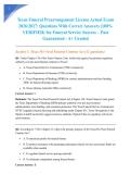 Texas Funeral Prearrangement License Actual Exam 2026&sol;2027&colon; Questions With Correct Answers &lpar;100&percnt; VERIFIED&rpar; for Funeral Service Success &ndash; Pass Guaranteed - A&plus; Graded