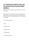 CFT CERTIFICATION COMPLETE SCRIPT 2026 FULL QUESTIONS AND SOLUTIONS VERIFIED GRADED A&plus;