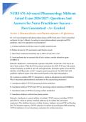 NURS 676 Advanced Pharmacology Midterm Actual Exam 2026&sol;2027&colon; Questions And Answers for Nurse Practitioner Success &ndash; Pass Guaranteed - A&plus; Graded