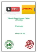 Chamberlain NR509 Week 1 Quiz Study Guide&colon; Advanced Physical Assessment Foundations