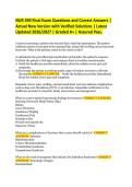 NUR 390 Final Exam Questions and Correct Answers &vert; Actual New Version with Verified Solutions &vert; Latest Updated 2026&sol;2027 &vert; Graded A&plus; &vert; Assured Pass&period;
