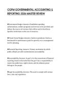 CGFM GOVERNMENTAL ACCOUNTING & REPORTING 2026 MASTER REVIEW