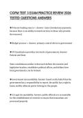 CGFM TEST 3 EXAM PRACTICE REVIEW 2026 TESTED QUESTIONS ANSWERS