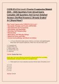 COMLEX-USA Level 1 Practice Examination Newest  2025 &ndash; 2026 Questions From Actual Exams  Complete 100 Questions And Correct Detailed  Answers &lpar;Verified Answers&rpar; &vert;Already Graded  A&plus;&vert;&vert;Brand New&excl;&excl;