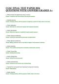 CGSC FINAL TEST PAPER 2026 QUESTIONS WITH ANSWERS GRADED A&plus;