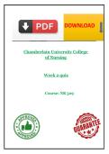 Chamberlain NR509 Week 2 Quiz Study Guide&colon; Behavioral and Mental Status Assessment