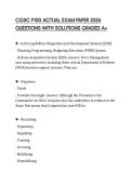 CGSC F100 ACTUAL EXAM PAPER 2026 QUESTIONS WITH SOLUTIONS GRADED A&plus;