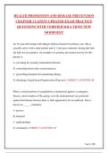 Health Promotion and Disease Prevention &ndash; Chapter 1 Exam Practice Questions with Verified Answers and Clinical Prevention Concepts