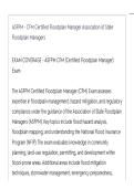 ASFPM - CFM Certified Floodplain Manager Association of State Floodplain Managers ACTUAL EXAM ALL QUESTIONS AND CORRECT ANSWERS LATEST UPDATE THIS YEAR-JUST RELEASED&period;pdf  1