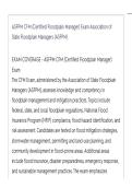 ASFPM CFM &lpar;Certified Floodplain Manager&rpar; Exam Association of State Floodplain Managers &lpar;ASFPM&rpar; Exam ACTUAL EXAM ALL QUESTIONS AND CORRECT ANSWERS LATEST UPDATE THIS YEAR-JUST RELEASED&period;pdf