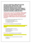 TEXAS WATER WELL DRILLER LICENSE  EXAMINATION NEWEST 2025 &ndash; 2026  QUESTIONS FROM ACTUAL EXAMS  COMPLETE 100 QUESTIONS AND CORRECT  DETAILED ANSWERS &lpar;VERIFIED ANSWERS&rpar;  &vert;ALREADY GRADED A&plus;&vert;&vert;BRAND NEW&excl;&excl; 