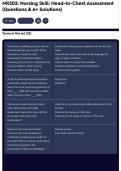NR302&colon; Nursing Skill&colon; Head-to-Chest Assessment &lpar;Questions & A&plus; Solutions&rpar;