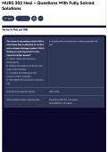 NURS 302 Hesi &ndash; Questions With Fully Solved Solutions