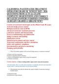 CALIFORNIA WASTEWATER TREATMENT  OPERATOR GRADE III NEWEST 2025 &ndash; 2026  QUESTIONS FROM ACTUAL EXAMS  COMPLETE 100 QUESTIONS AND CORRECT  DETAILED ANSWERS &lpar;VERIFIED ANSWERS&rpar;  &vert;ALREADY GRADED A&plus;&vert;&vert;BRAND NEW&excl;&excl;