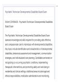 Psychiatric Technician Developmental Disabilities Board Exam ACTUAL EXAM ALL QUESTIONS AND CORRECT ANSWERS LATEST UPDATE THIS YEAR-JUST RELEASED&period;pdf