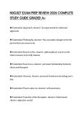 NSG527 EXAM PREP REVIEW 2026 COMPLETE STUDY GUIDE GRADED A&plus;