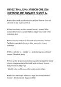 NSG527 FINAL EXAM VERSION ONE 2026 QUESTIONS AND ANSWERS GRADED A&plus;