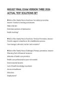 NSG527 FINAL EXAM VERSION THREE 2026 ACTUAL TEST SOLUTIONS SET