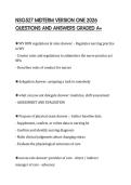 NSG527 MIDTERM VERSION ONE 2026 QUESTIONS AND ANSWERS GRADED A&plus;