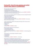 Nursing 205 &ndash; Exam 3 &ndash; Study Questions with Verified Answers Latest Update