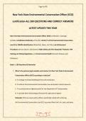 New York State Environmental Conservation Officer &lpar;ECO&rpar; certification ALL 200 QUESTIONS AND CORRECT ANSWERS LATEST UPDATE THIS YEAR