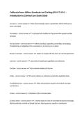 California Peace Officer Standards and Training &lpar;P&period;O&period;S&period;T&period;&rpar; LD 5 &ndash; Introduction to Criminal Law Study Guide