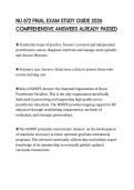 NU 672 FINAL EXAM STUDY GUIDE 2026 COMPREHENSIVE ANSWERS ALREADY PASSED