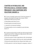 CHAPTER 04 PHYSIOLOGIC AND PSYCHOLOGICAL CHANGES DURING PREGNANCY 2026 QUESTIONS WITH SOLUTIONS GRADED A&plus;