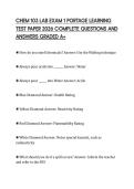 CHEM 103 LAB EXAM 1 PORTAGE LEARNING TEST PAPER 2026 COMPLETE QUESTIONS AND ANSWERS GRADED A&plus;