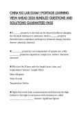 CHEM 103 LAB EXAM 1 PORTAGE LEARNING VIEW AHEAD 2026 BUNDLED QUESTIONS AND SOLUTIONS GUARANTEED PASS
