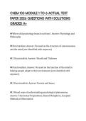 CHEM 103 MODULE 1 TO 6 ACTUAL TEST PAPER 2026 QUESTIONS WITH SOLUTIONS GRADED A&plus;