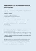 Public Health 301 Final &ndash; Comprehensive Study Guide and Key Concepts