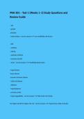 PNH 301 &ndash; Test 1 &lpar;Weeks 1&ndash;3&rpar; Study Questions and Review Guid