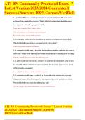 ATI RN Community Proctored Exam 7 Latest Version Questions and Answers