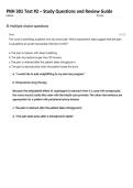 PNH 301 Test &num;2 &ndash; Study Questions and Review Guide