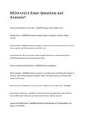 RECA Unit 1 Exam Questions and Answers