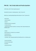 PNH 301 &ndash; Test 2 Study Guide and Practice Questions