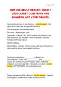NUR 526 ADULT HEALTH- EXAM 1  2026 LATEST QUESTIONS AND  ANSWERS&vert; ACE YOUR GRADES&period;