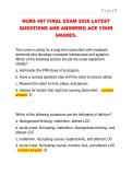 NURS 497 FINAL EXAM 2026 LATEST  QUESTIONS AND ANSWERS&vert; ACE YOUR  GRADES&period;