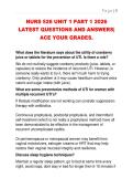 NURS 526 UNIT 1 PART 1 2026  LATEST QUESTIONS AND ANSWERS&vert;  ACE YOUR GRADES&period; 