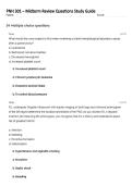 PNH 301 &ndash; Midterm Review Questions Study Guide
