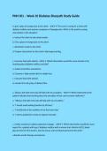PNH 301 &ndash; Week 10 Diabetes Sherpath Study Guide
