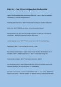 PNH 301 &ndash; Test 1 Practice Questions Study Guide