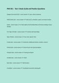 PNH 301 &ndash; Test 1 Study Guide and Practice Questions