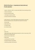 PNH 301 Final Exam &ndash; Comprehensive Study Guide and Practice Questions