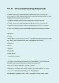 PNH 301 &ndash; Week 11 Respiratory Sherpath Study Guide