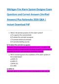Michigan Fire Alarm System Designer Exam  Questions and Correct Answers &lpar;Verified  Answers&rpar; Plus Rationales 2026 Q&A &vert;  Instant Download Pdf