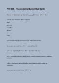 PNH 301 &ndash; Musculoskeletal System Study Guide